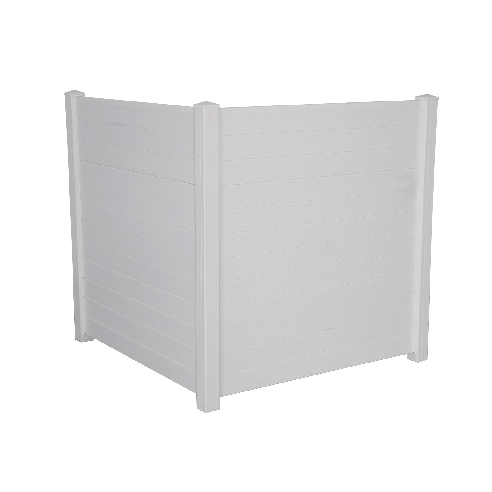 Air Conditioner Fence Privacy Screen 48"x 48", Outdoor Privacy Vinyl Fence Panels, 2 Panels, White - Bosonshop