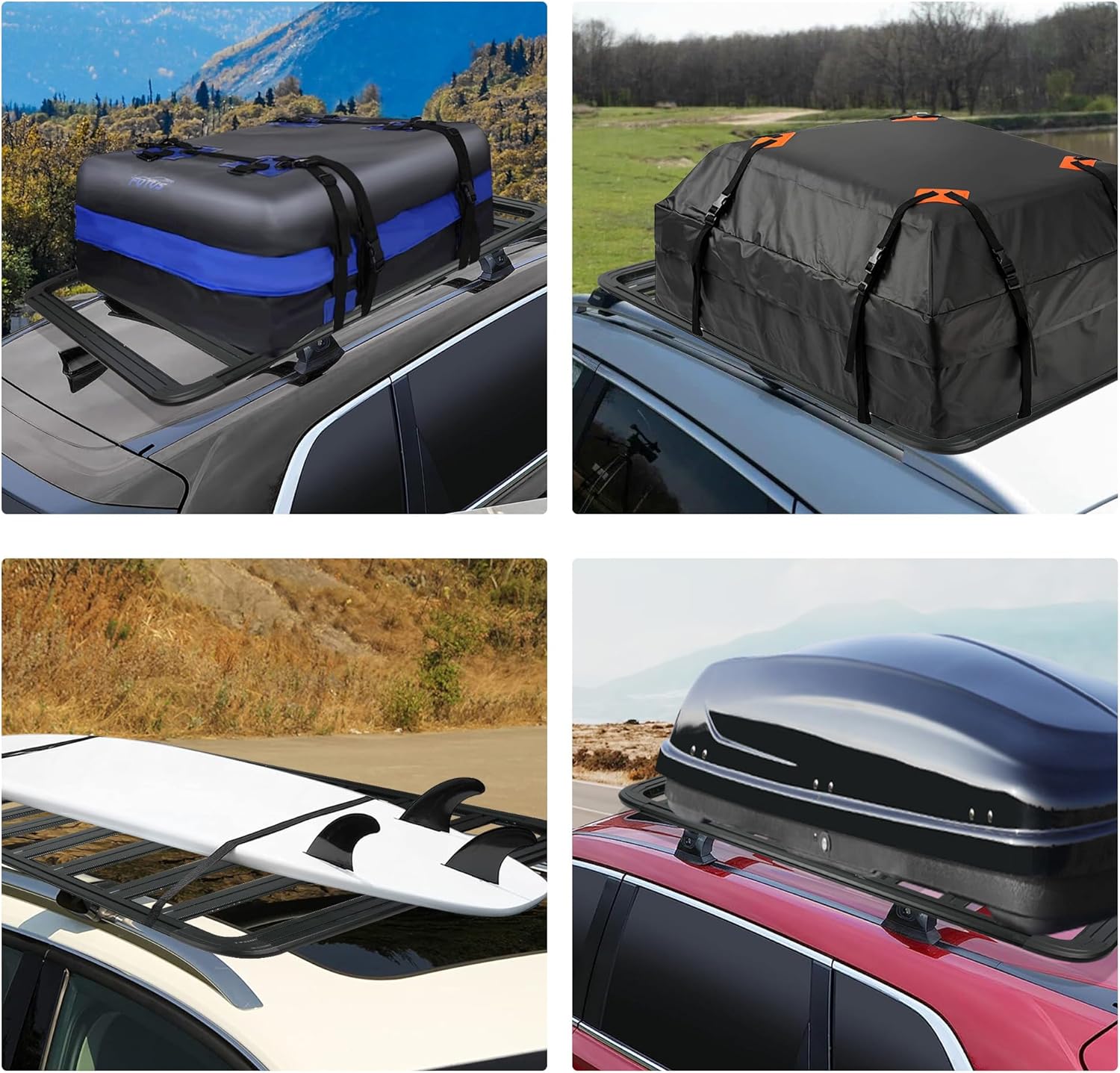 67"x52" Universal Aluminum Automotive Roof Deck Roof Cargo Carrier Flat Roof Luggage Rack - Bosonshop