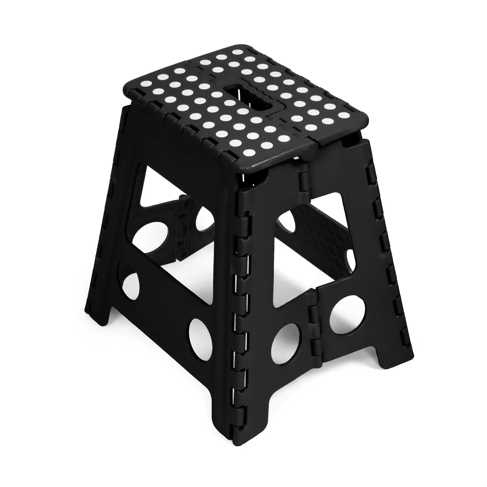 2 Pack Folding Step Stool with Portable Carrying Handle Safe Enough, Black