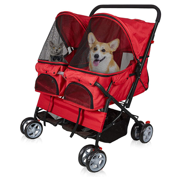 Pet stroller for two dogs online