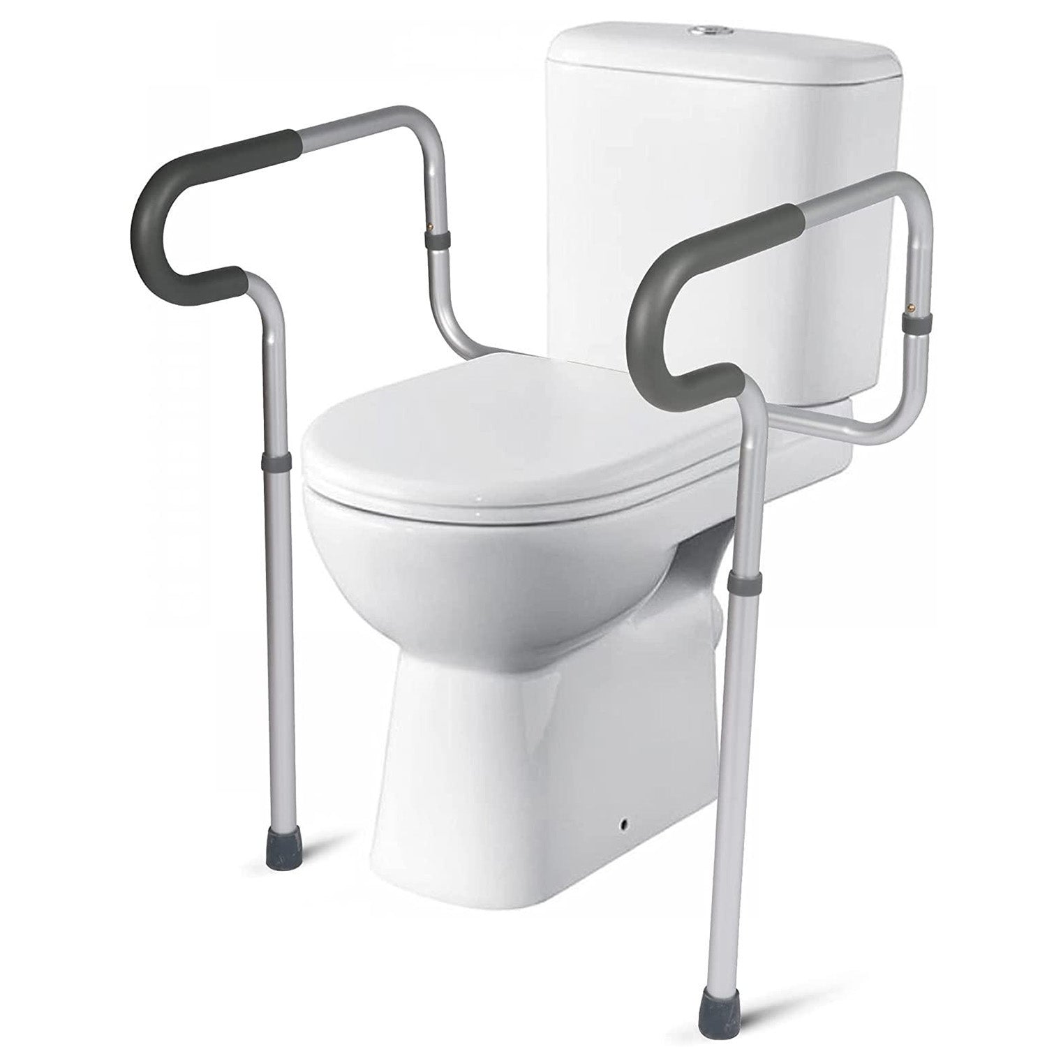 Aluminum Safety Toilet Rail - Handrail Toilet Bars with Adjustable Height - Bosonshop