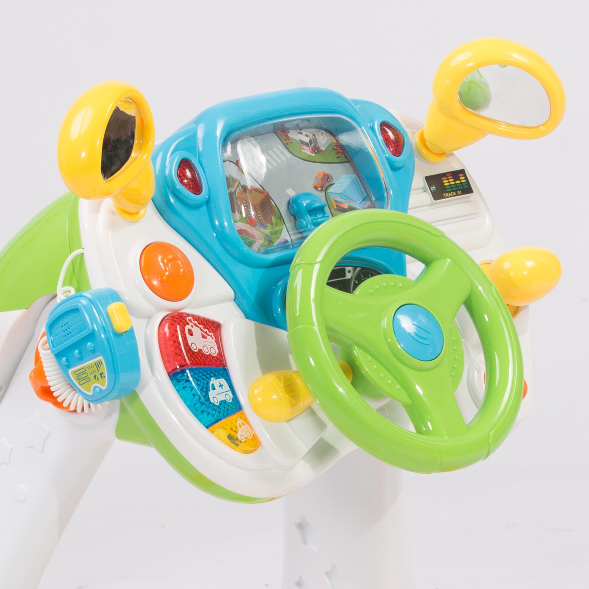 Kids Driving Simulate Ride on Toy Pretend Play Steering Wheel Toy for Toddlers - Bosonshop