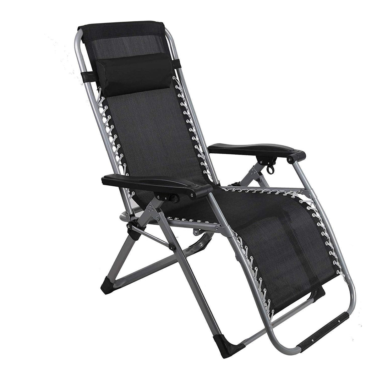 Adjustable Zero Gravity Lounge Chair Recliners for Patio, Black – Bosonshop