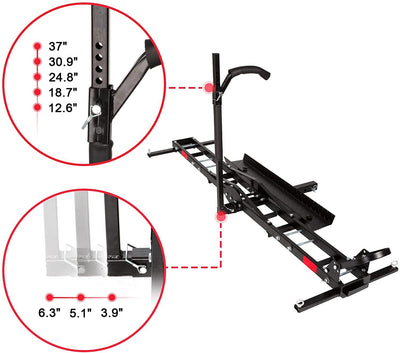 500 lb, Motorcycle Scooter Carrier Anti Tilt Hitch Mounted Dirt Bike R