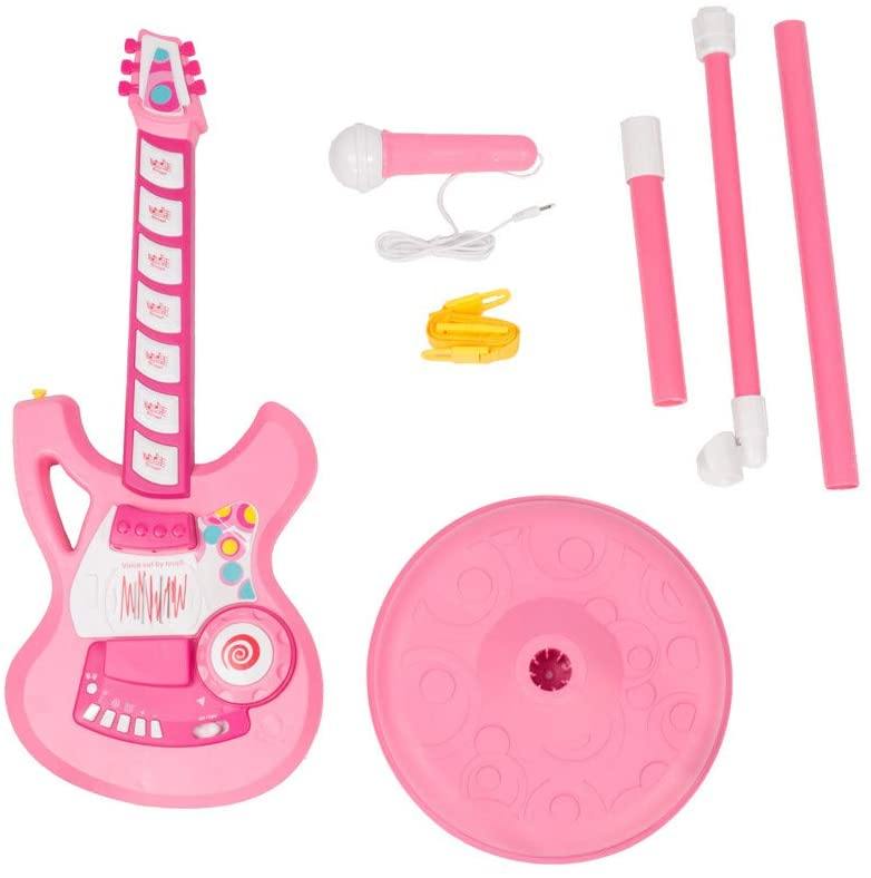 Kids Electric Guitar Beginner Kits Play Set with Microphone Speaker and ...
