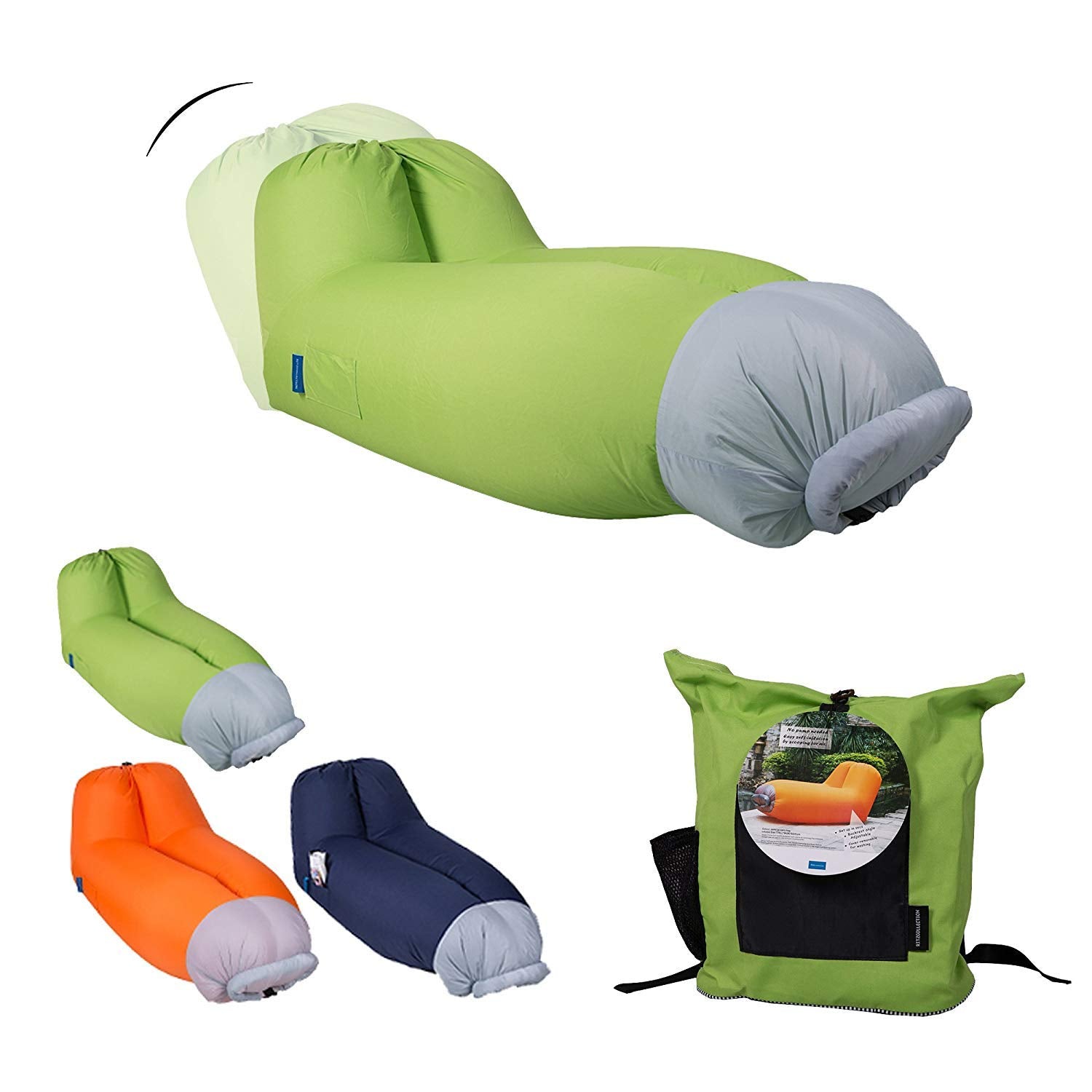 Shops Portable Outdoor & Indoor Inflatable Air Lounger Sofa with Handy Storage Bag