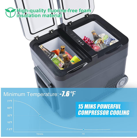 45L Electric Car Cooler Portable Car Refrigerator 12v/24v Camping ...