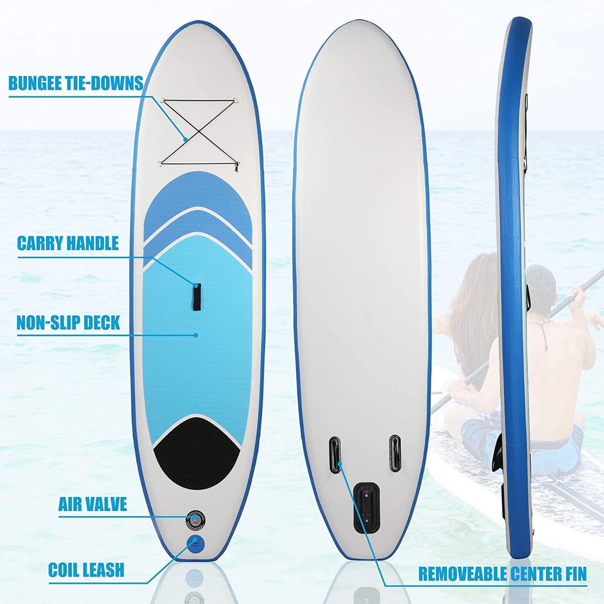 (Out of Stock) Inflatable Stand Up Paddle Board W SUP Accessories & Ba