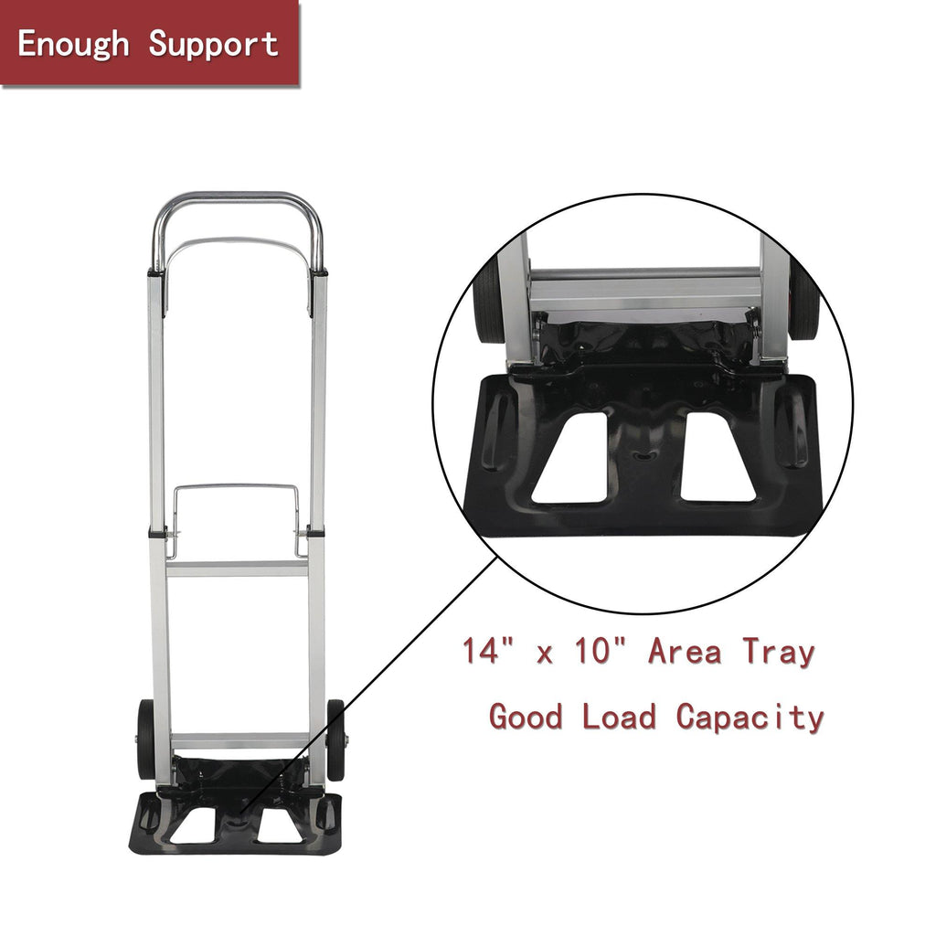 Hand Truck Portable Folding Compact Trolley Heavy-duty Aluminum Luggage ...