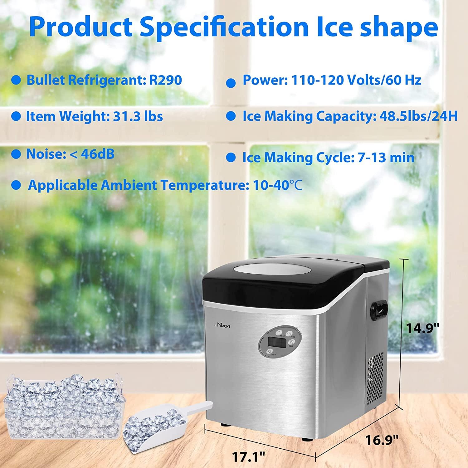 Portable Ice Maker,Ice top Maker Machine for Countertop, Self-Cleaning Function Ice