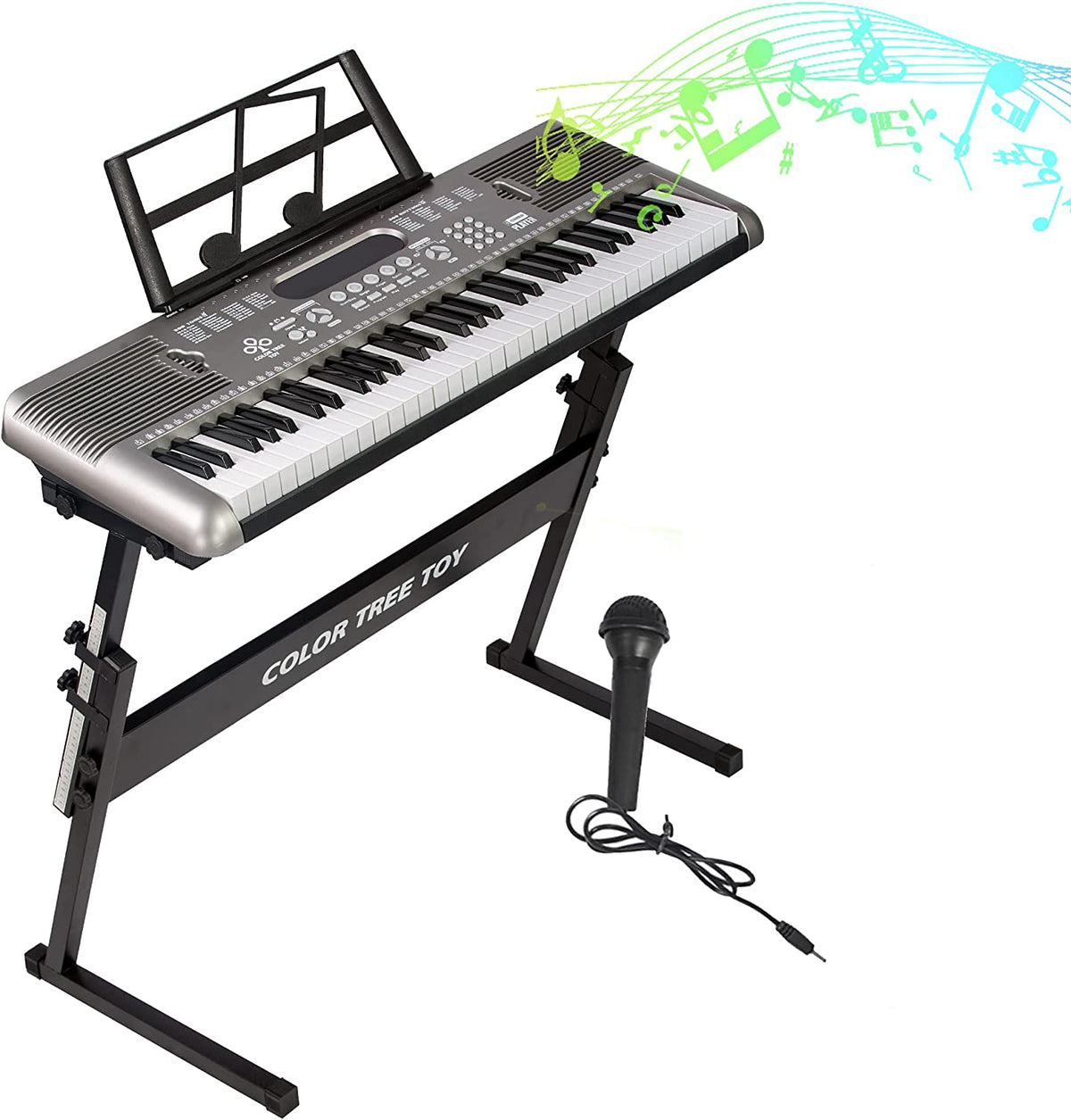 Electric Keyboard Piano with Stand 61 Key Portable Digital Music Keybo