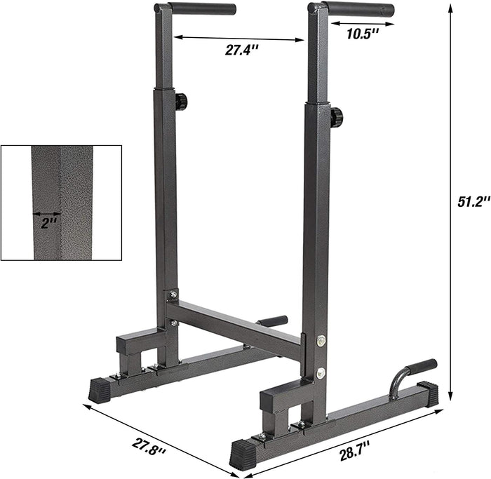 Heavy Duty Steel Dip Stand Station Adjustable Height Strength Training