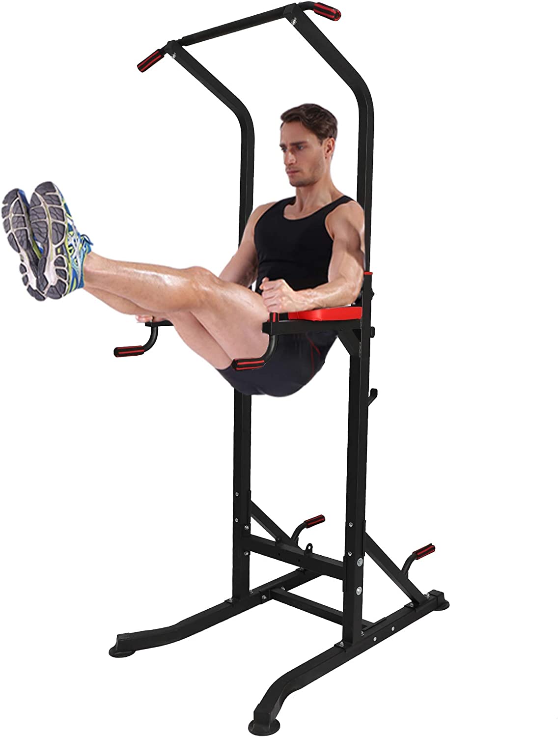 (Out of Stock) Power Tower Workout Dip Bar Station Adjustable Height S