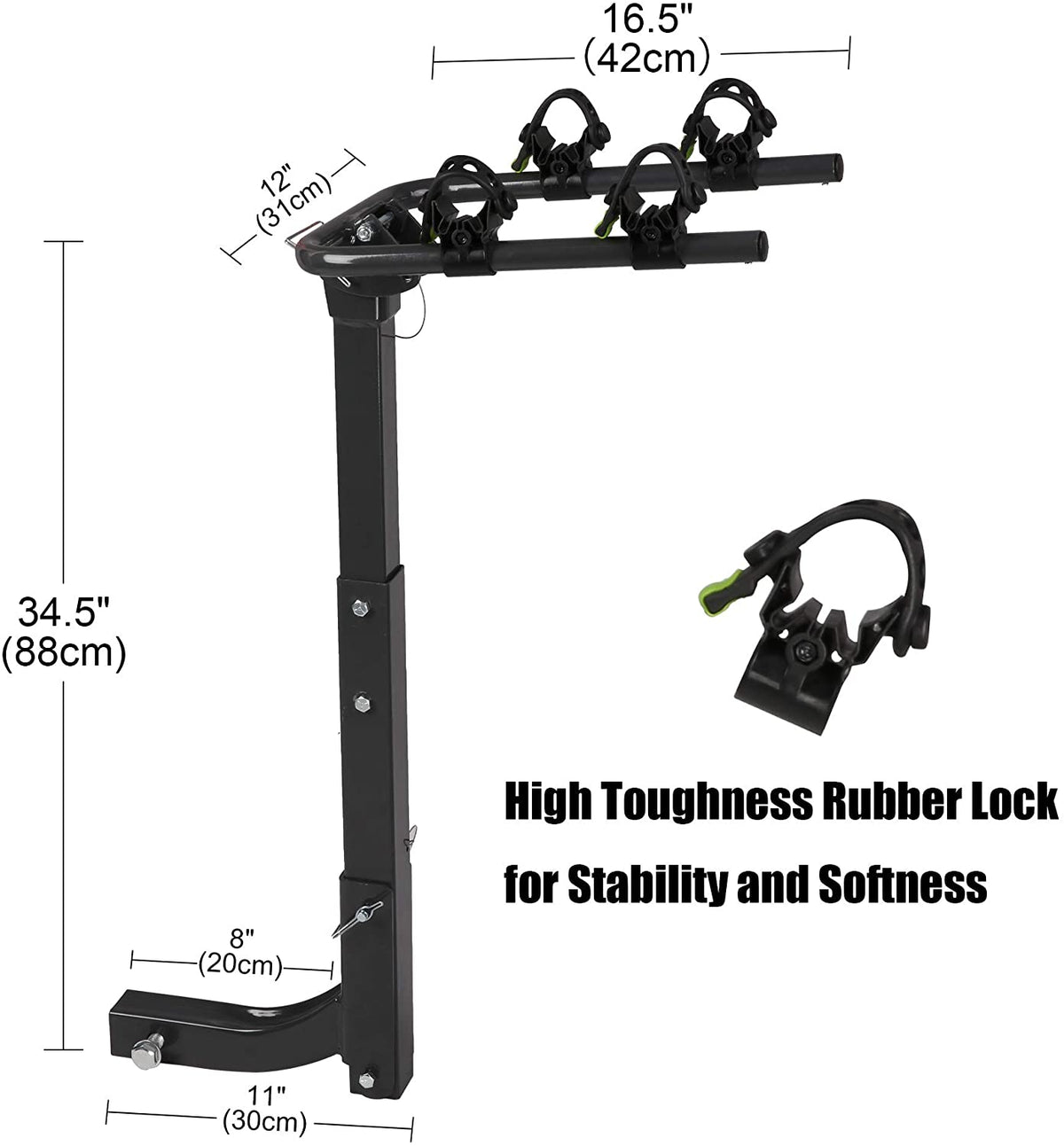 Bike Rack for Car Rack 2-Bike Hitch Mount Bicycle Rack for SUV with 2-